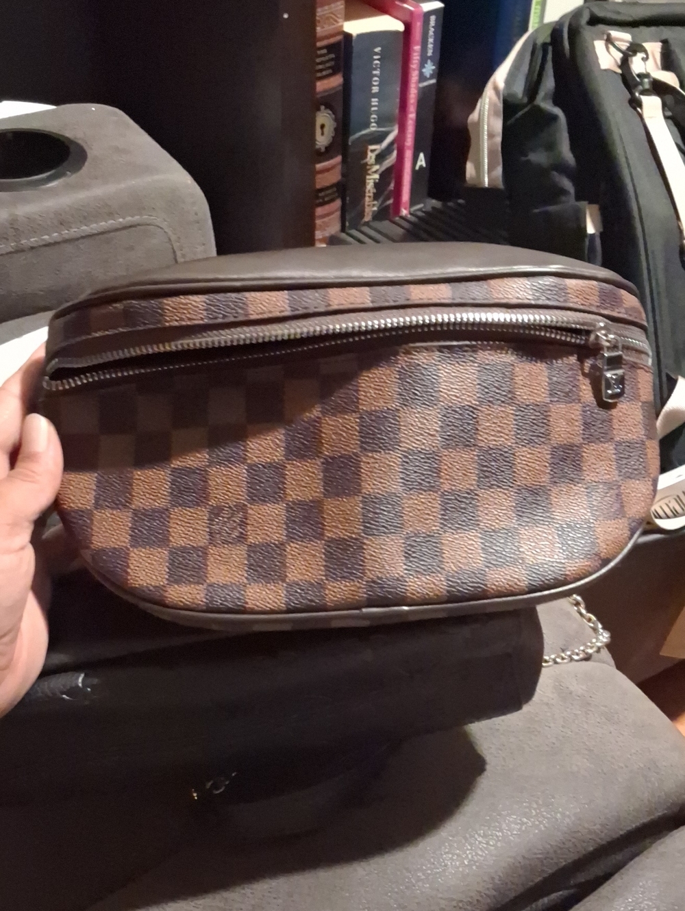 Louis Vuitton Brown Checkered Belt Bag